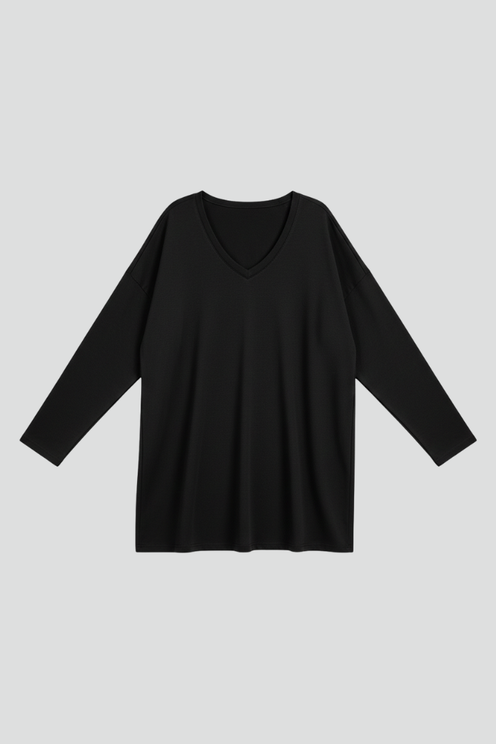 Emmi | Women's Top | V-Neckline Long Sleeves