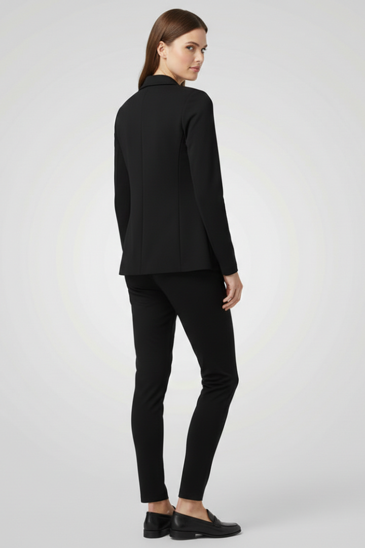 Jade | Women's Trouser Set | Lapel Collar Elastic Waistband