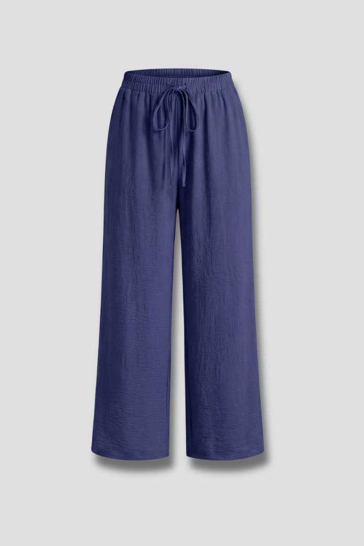 Oala | Women's Trousers | Drawstring Waist Wide Legs