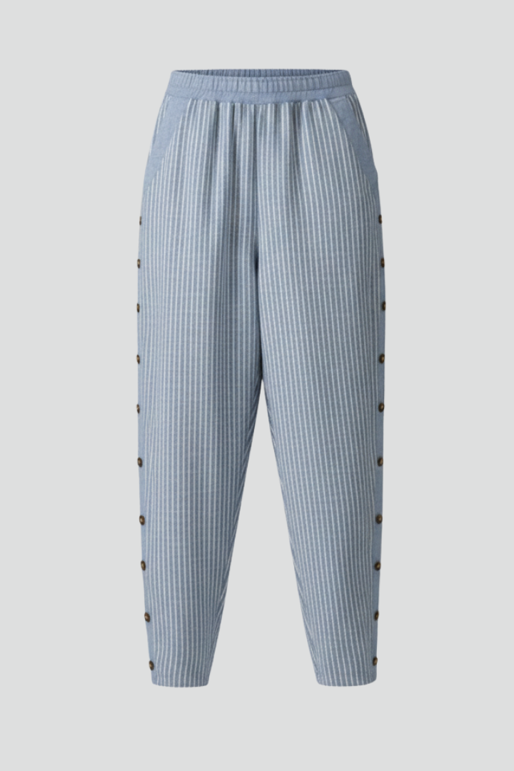Zala | Women's Trousers | Elastic Waist Button Front