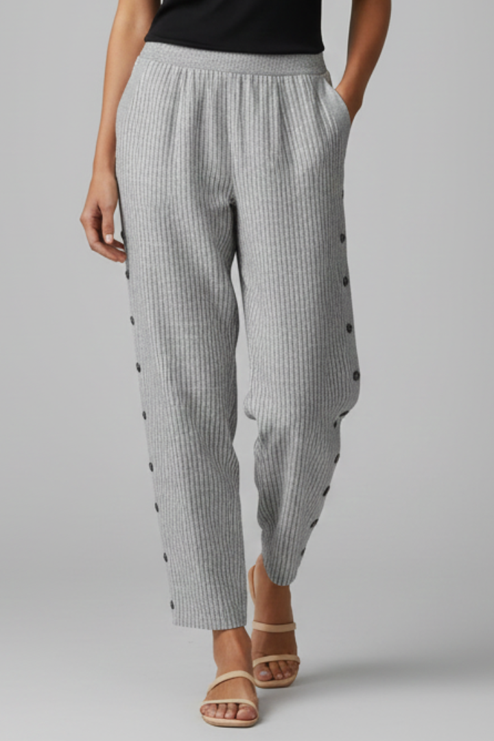 Zala | Women's Trousers | Elastic Waist Button Front