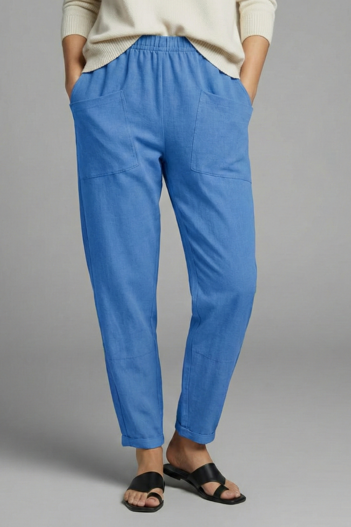 Wilma | Women's Trousers | Elastic Waist Side Pockets Relaxed