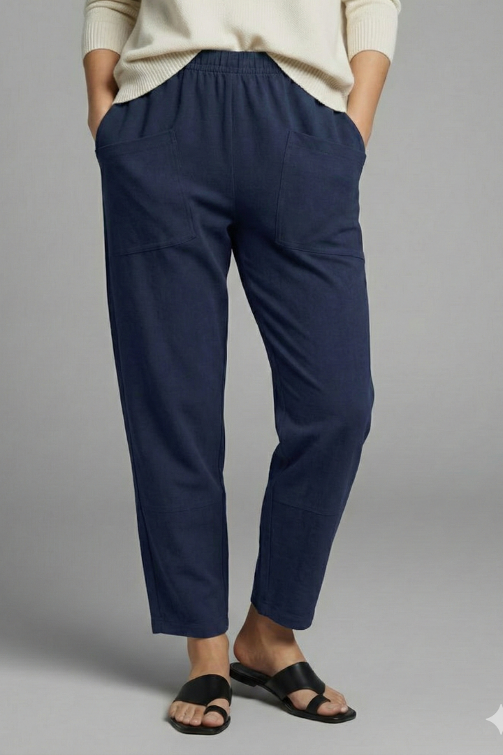 Wilma | Women's Trousers | Elastic Waist Side Pockets Relaxed