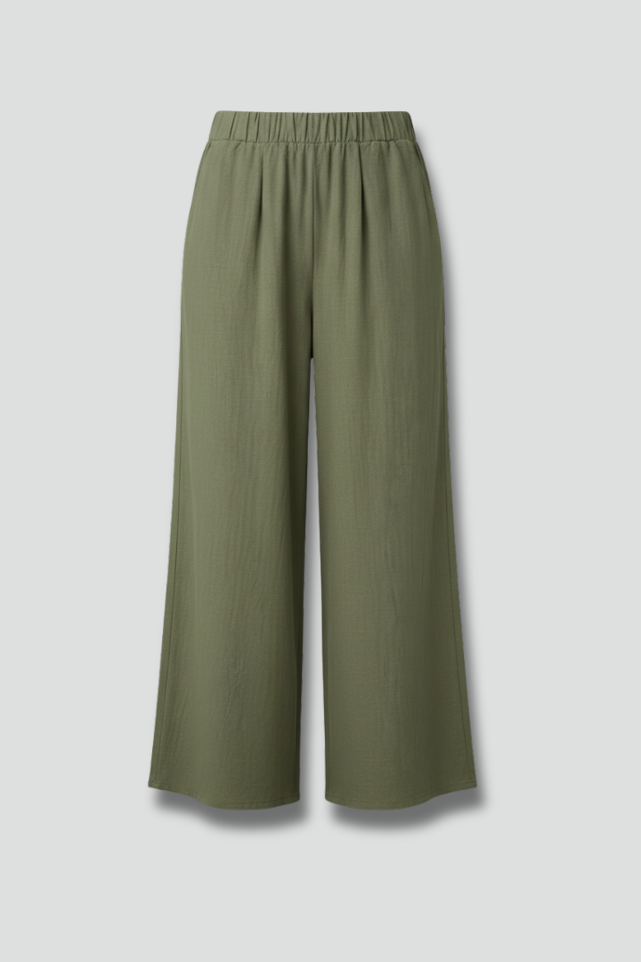 Dala | Women's Trousers | Elastic Waist Side Pockets Straight