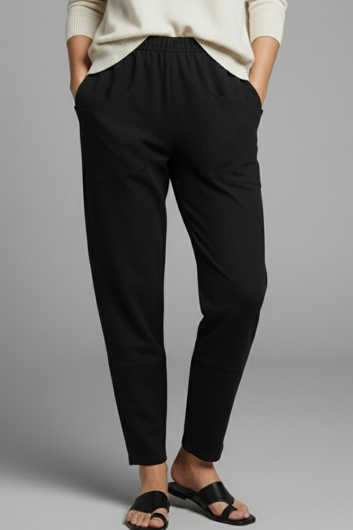 Wilma | Women's Trousers | Elastic Waist Side Pockets Relaxed