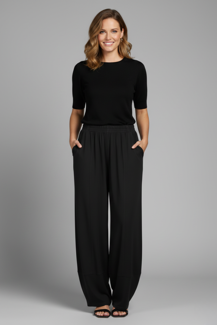 Gala | Women's Trousers | Elastic Waist Side Pockets Wide