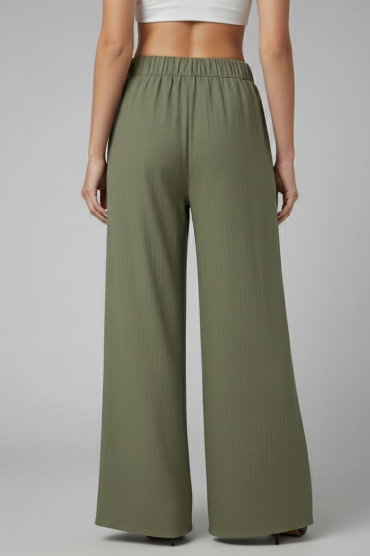 Dala | Women's Trousers | Elastic Waist Side Pockets Straight