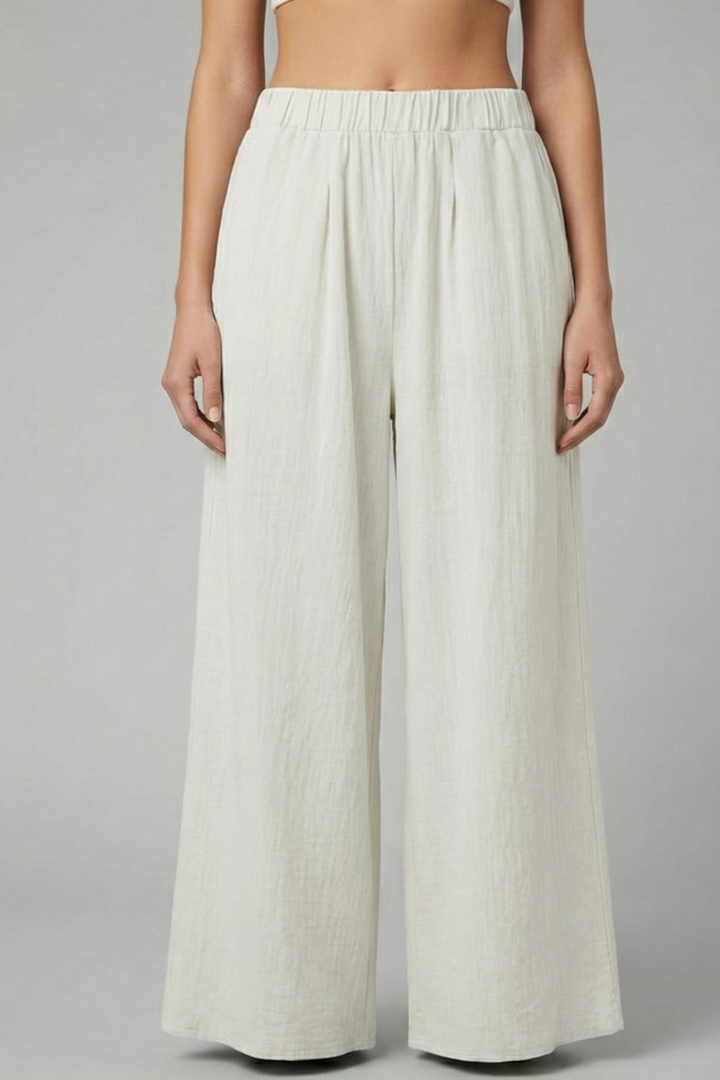 Dala | Women's Trousers | Elastic Waist Side Pockets Straight