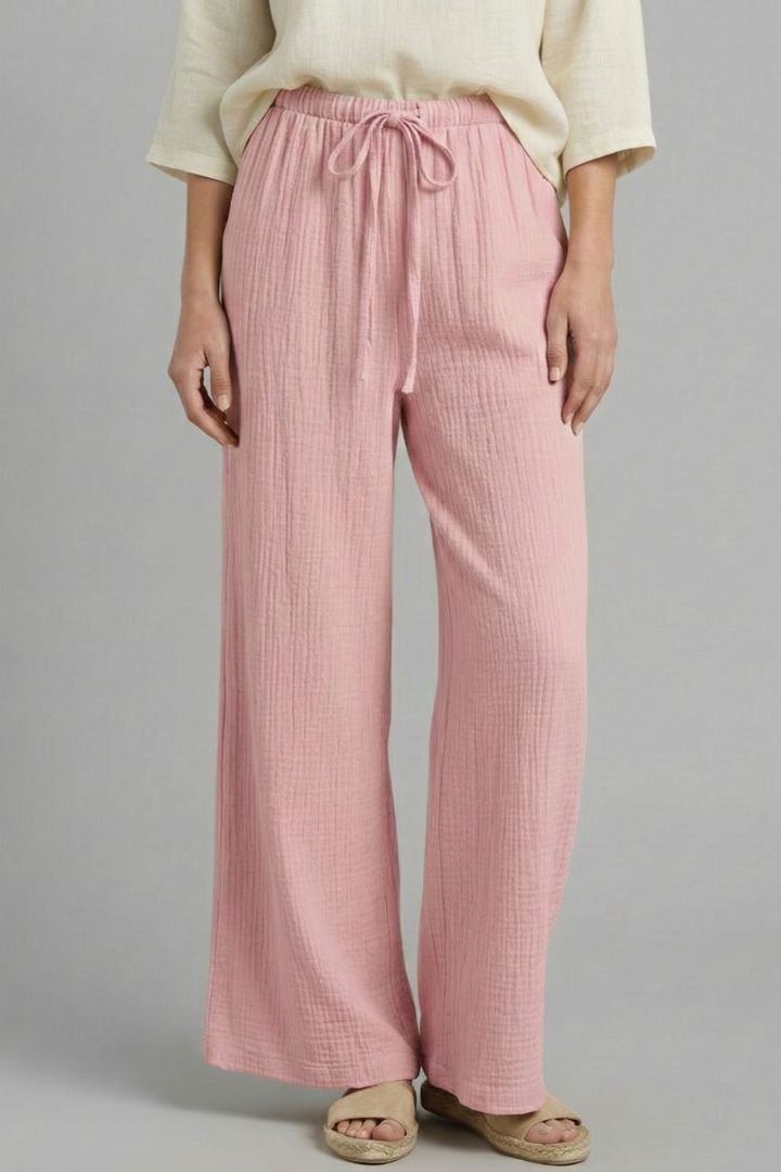 Kala | Women's Trousers | Elastic Waist Wide Legs