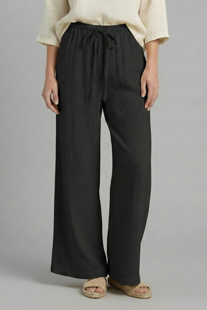 Kala | Women's Trousers | Elastic Waist Wide Legs