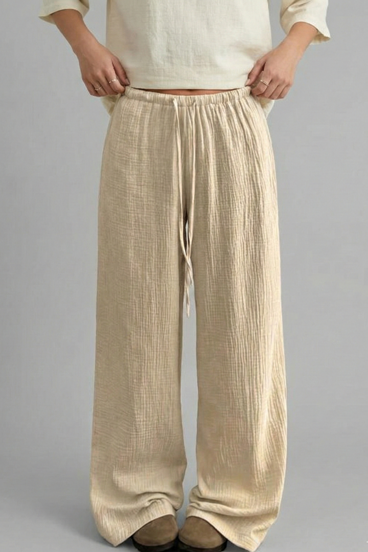 Kala | Women's Trousers | Elastic Waist Wide Legs