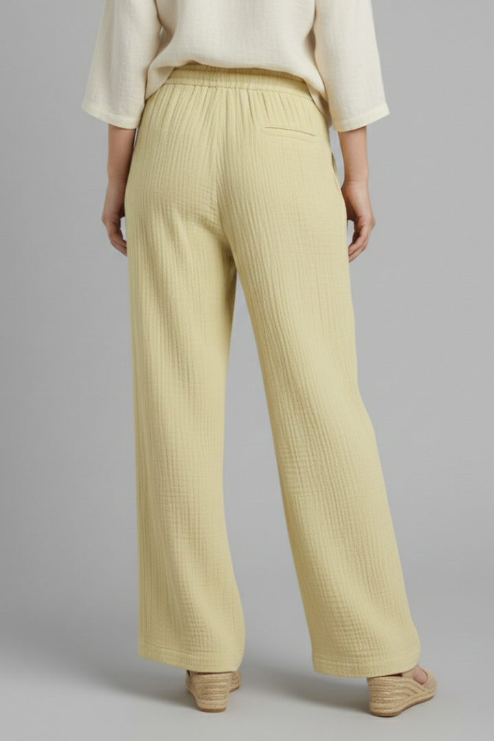 Kala | Women's Trousers | Elastic Waist Wide Legs