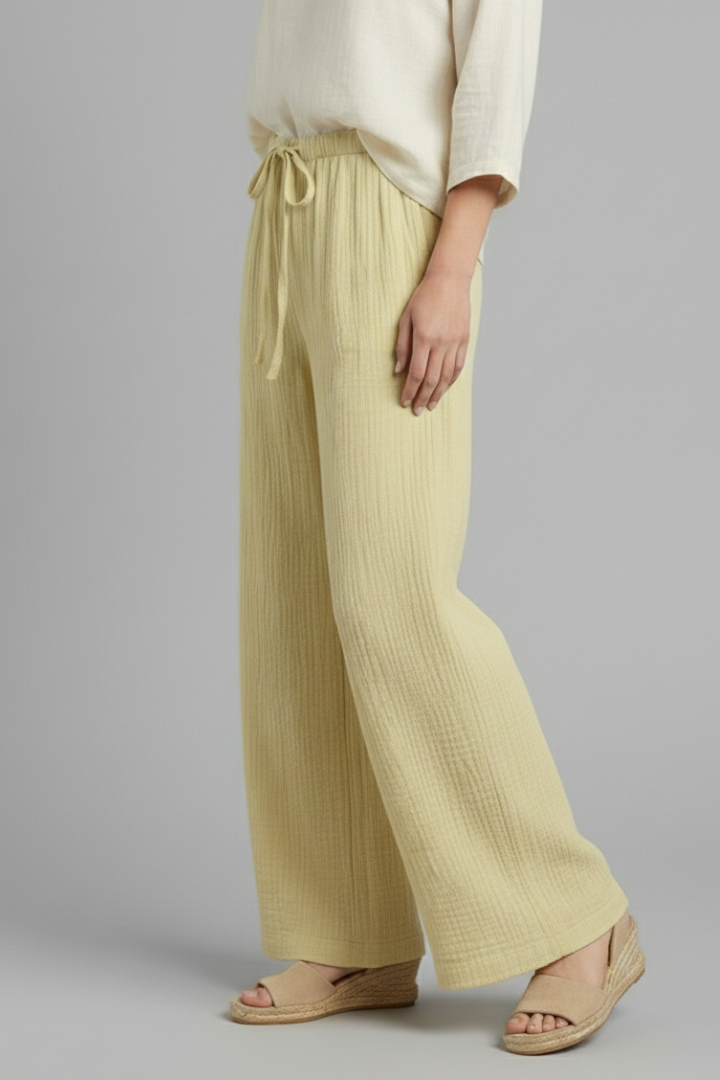 Kala | Women's Trousers | Elastic Waist Wide Legs