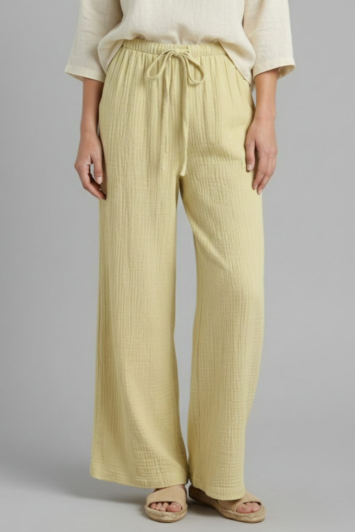 Kala | Women's Trousers | Elastic Waist Wide Legs