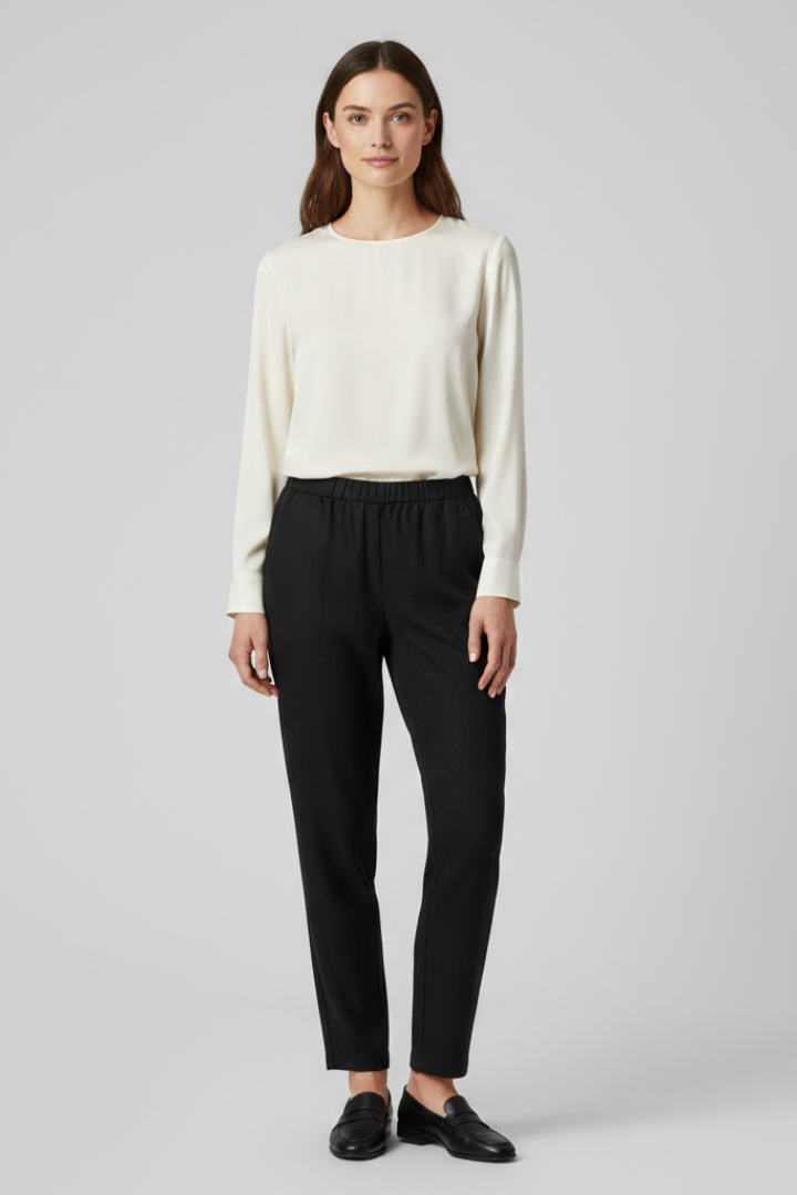 Solveig | Women's Trousers | Elastic Waistband Side Pockets