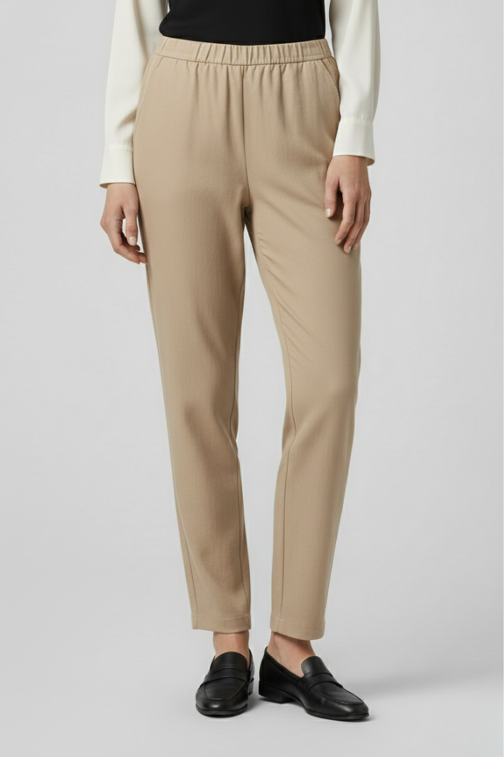 Solveig | Women's Trousers | Elastic Waistband Side Pockets