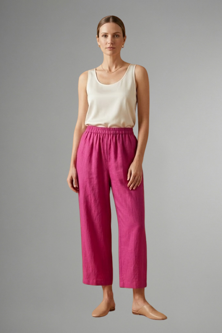 Cosima | Women's Trousers | Elastic Waistband Wide Legs