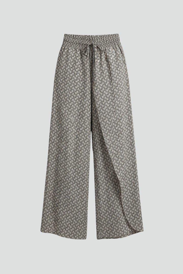 Sala | Women's Trousers | Geometric Print Elastic Waistband