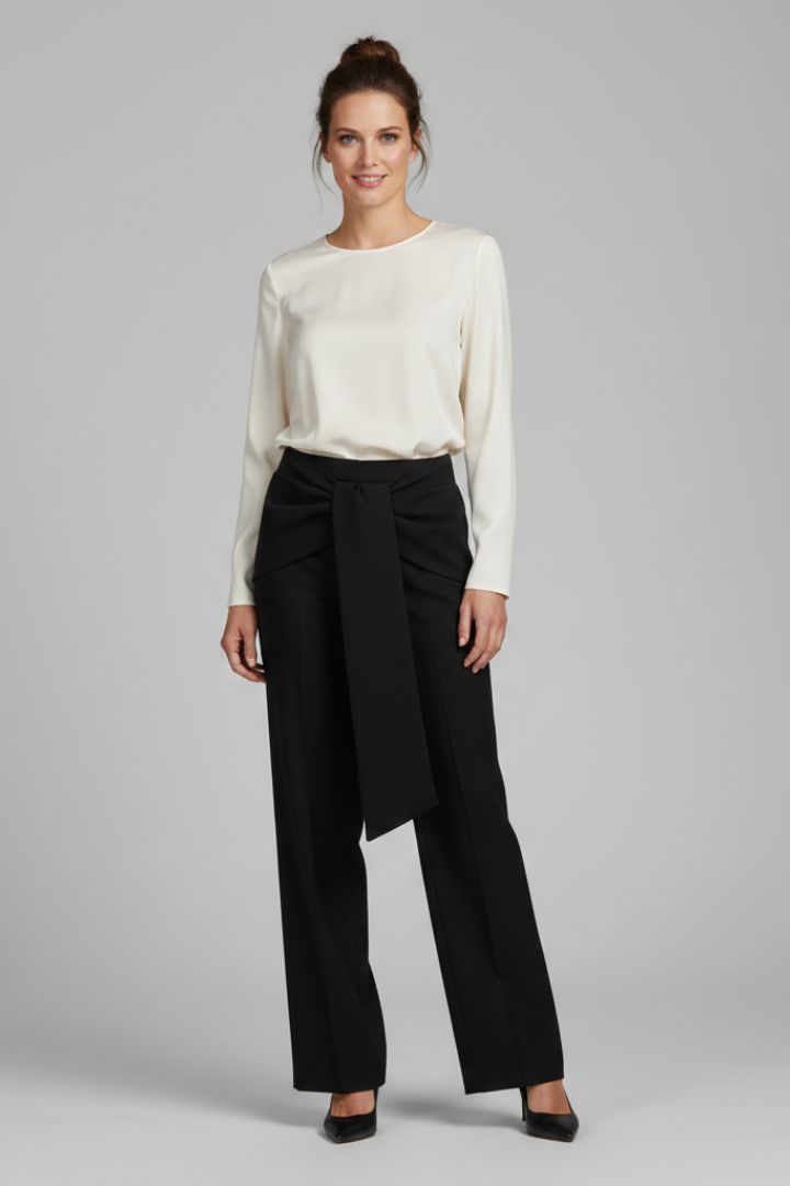 Jana | Women's Trousers | High Waist Pleated Front