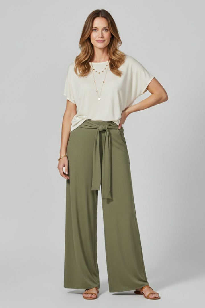 Embla | Women's Trousers | Tie Waist Wide Legs