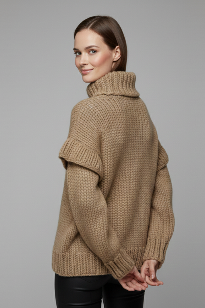 Elspeth | Women's Jumper | Turtleneck Ribbed Knit Long Sleeves