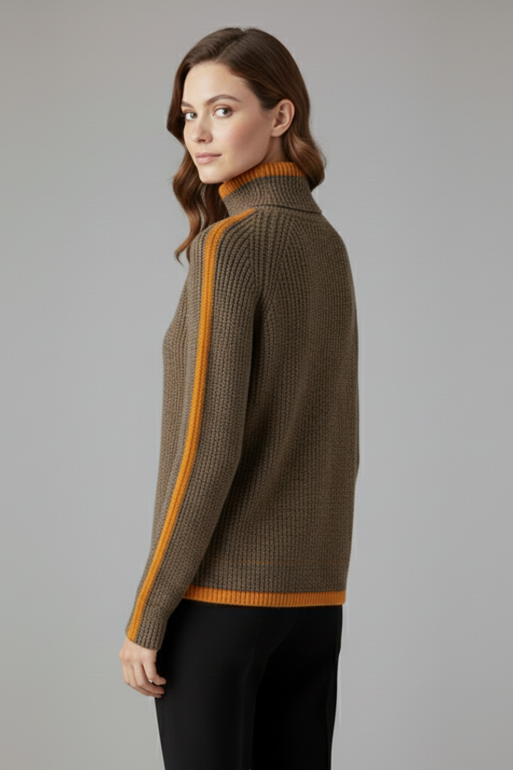 Sienna | Women's Jumper | Turtleneck Ribbed Knit Trim