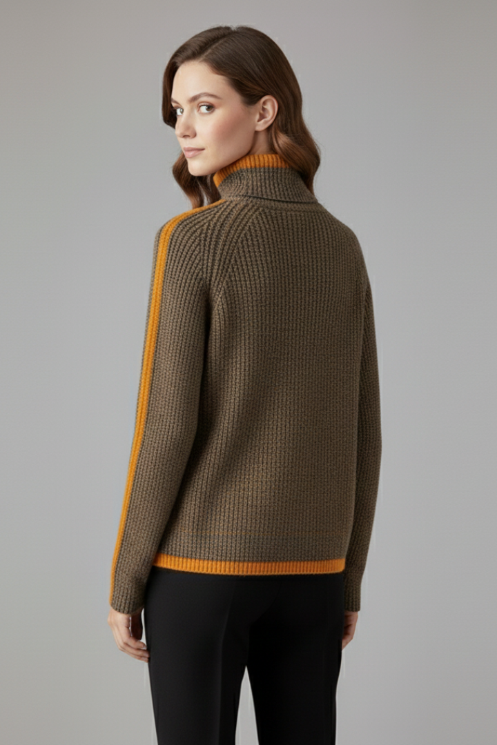 Sienna | Women's Jumper | Turtleneck Ribbed Knit Trim