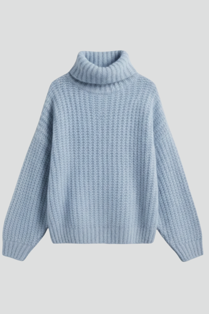 Oriana | Women's Jumper | Turtleneck Ribbed Knit Wide Sleeves