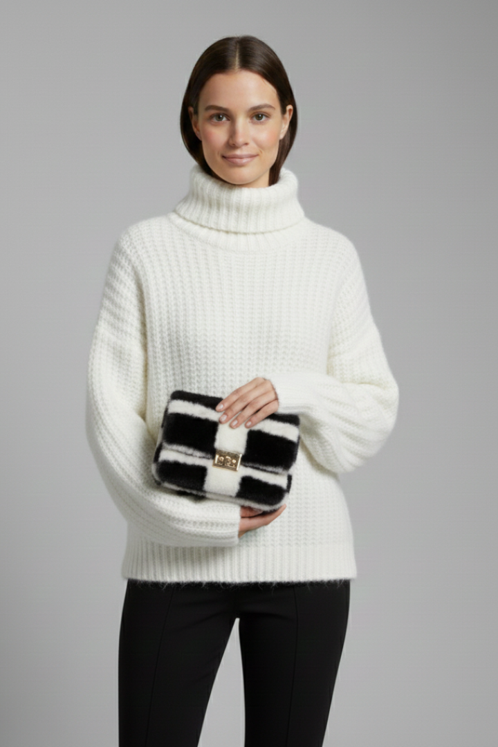Oriana | Women's Jumper | Turtleneck Ribbed Knit Wide Sleeves