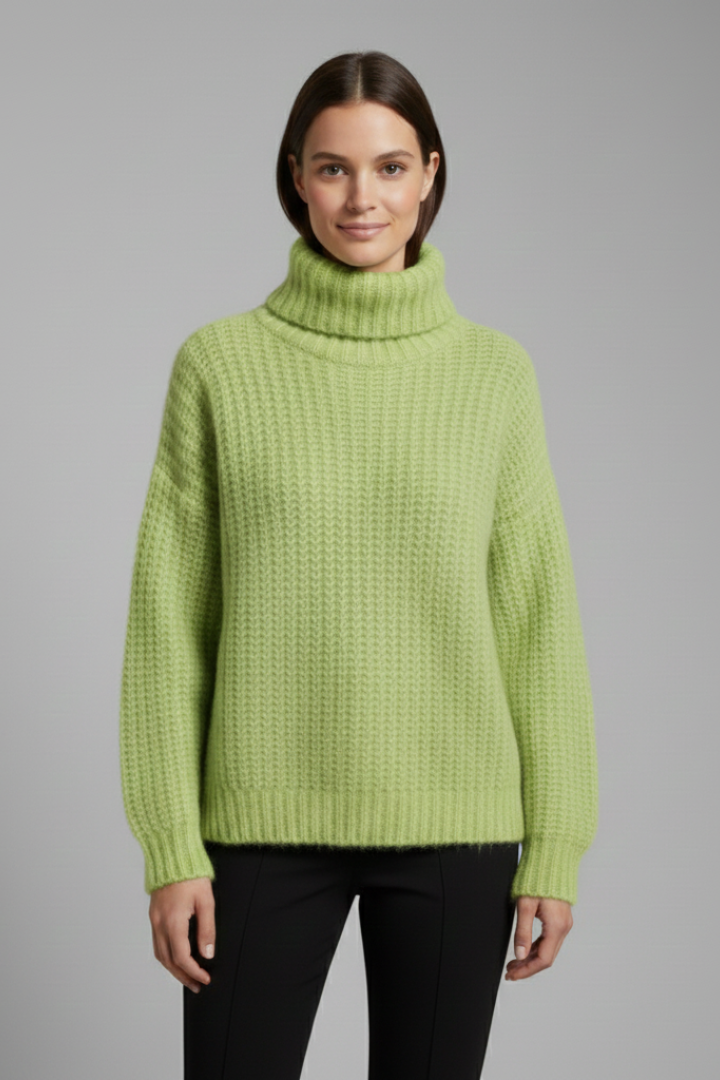 Oriana | Women's Jumper | Turtleneck Ribbed Knit Wide Sleeves