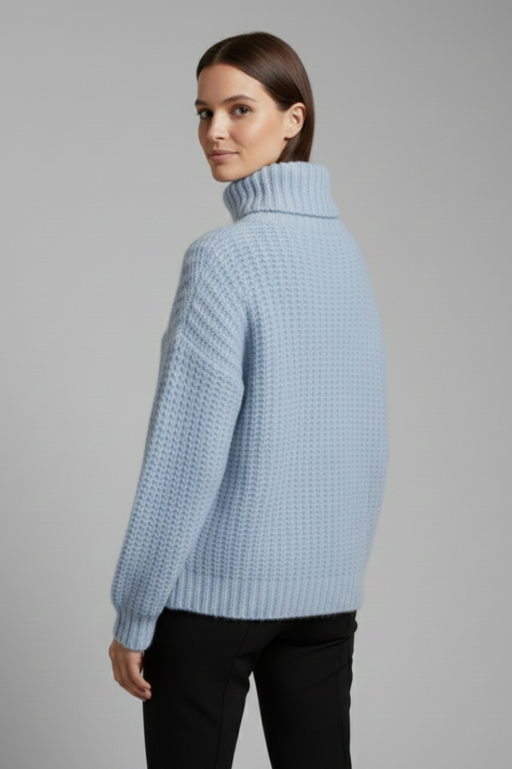 Oriana | Women's Jumper | Turtleneck Ribbed Knit Wide Sleeves