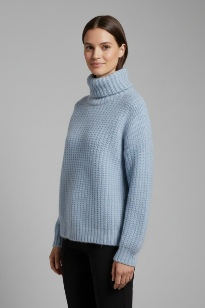 Oriana | Women's Jumper | Turtleneck Ribbed Knit Wide Sleeves