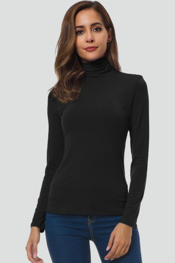 Esme | Women's Sweater | Turtleneck Long Sleeves Plain
