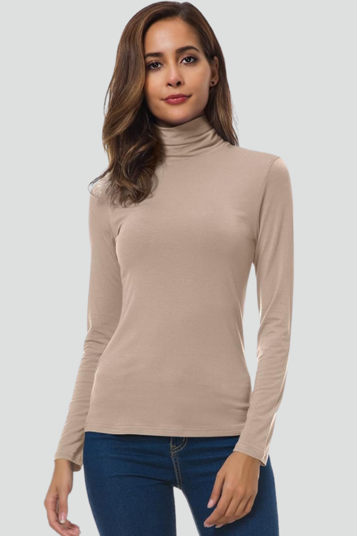 Esme | Women's Sweater | Turtleneck Long Sleeves Plain