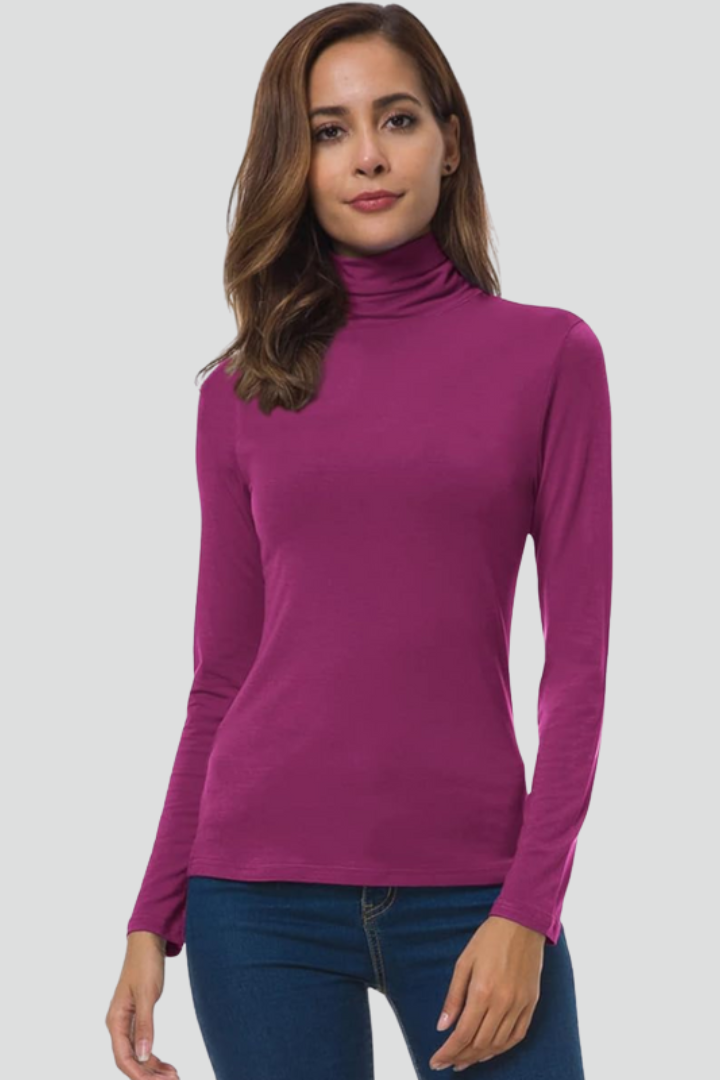 Esme | Women's Sweater | Turtleneck Long Sleeves Plain