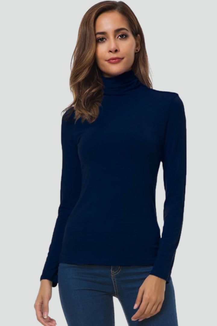 Esme | Women's Sweater | Turtleneck Long Sleeves Plain