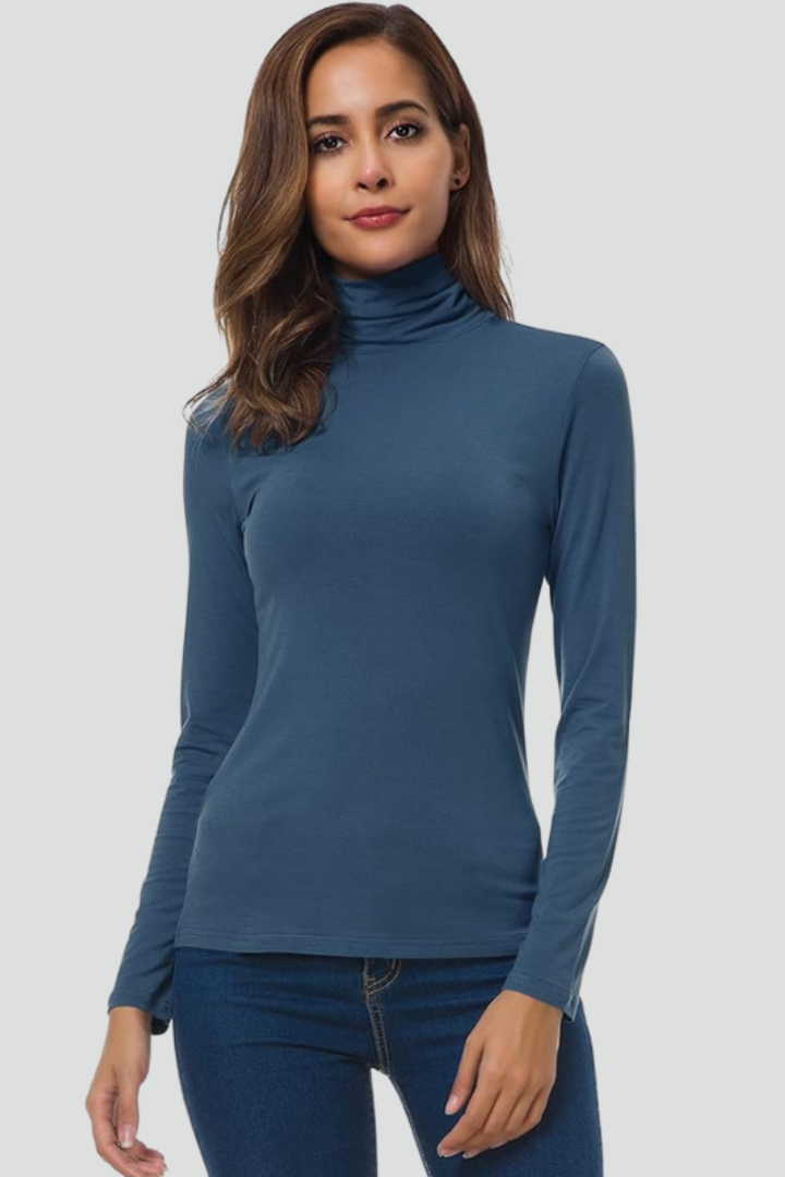 Esme | Women's Sweater | Turtleneck Long Sleeves Plain