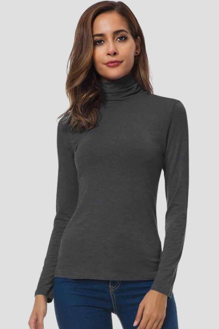 Esme | Women's Sweater | Turtleneck Long Sleeves Plain