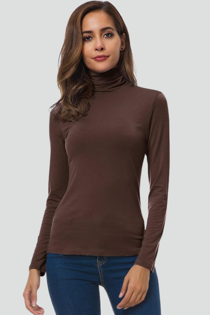 Esme | Women's Sweater | Turtleneck Long Sleeves Plain
