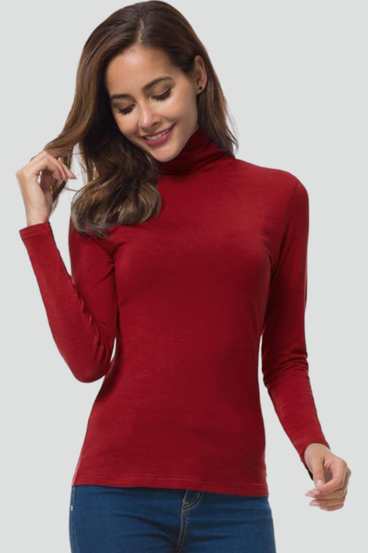 Esme | Women's Sweater | Turtleneck Long Sleeves Plain