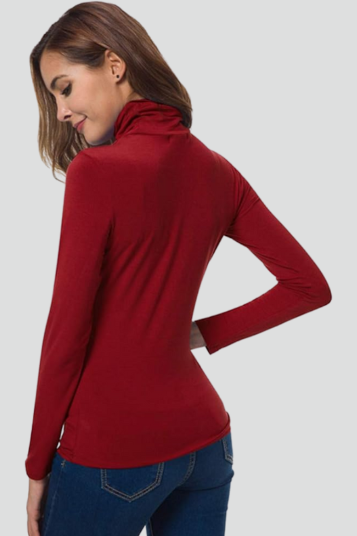 Esme | Women's Sweater | Turtleneck Long Sleeves Plain