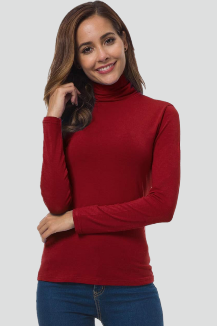 Esme | Women's Sweater | Turtleneck Long Sleeves Plain