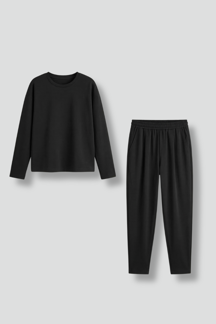 Uma | Women's Two-Piece Set | Crew Neck Top Tapered Trousers