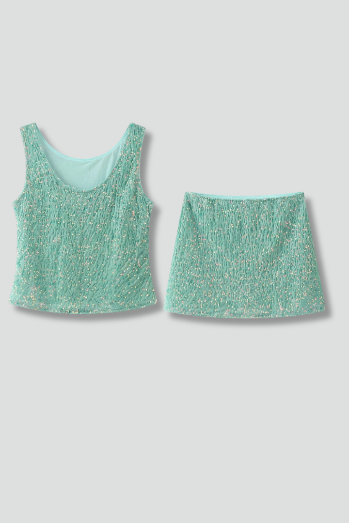 Skye | Women's Two-Piece Set | Strap Top Mini Skirt