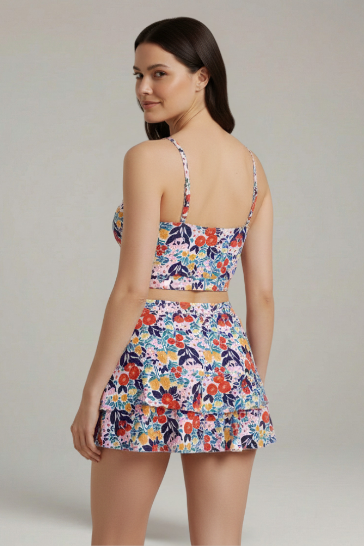 Fala | Women's Two-Piece Set | Strap Top Skirt