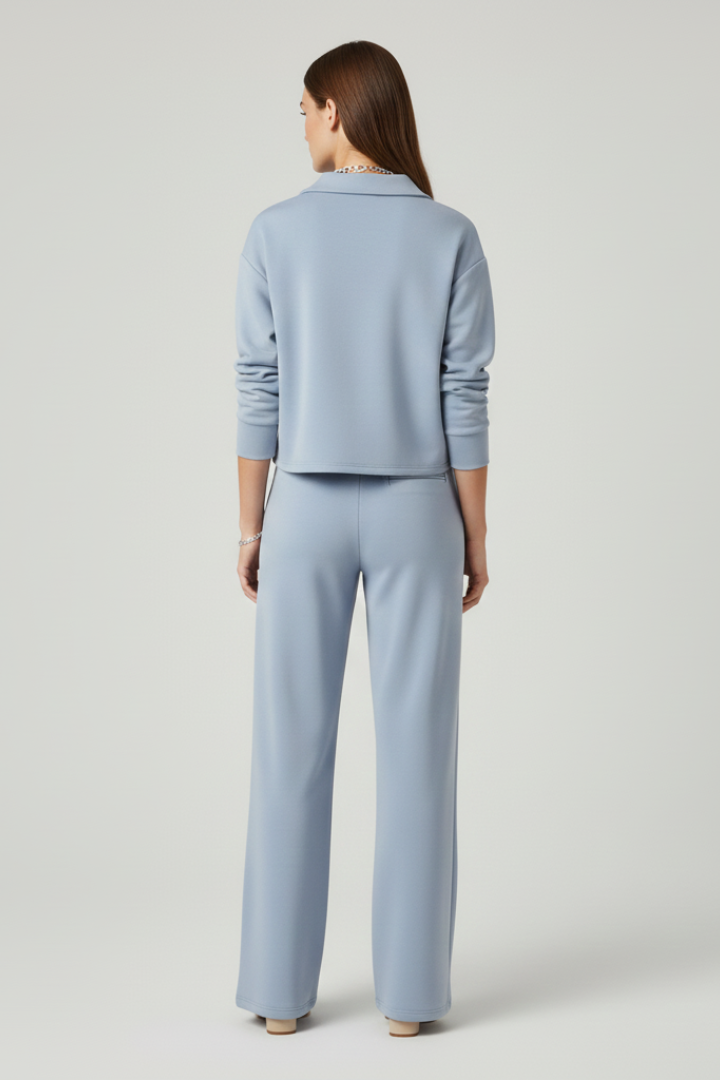 Xena | Women's Two-Piece Set | V-Neck Top Wide-Leg Pants