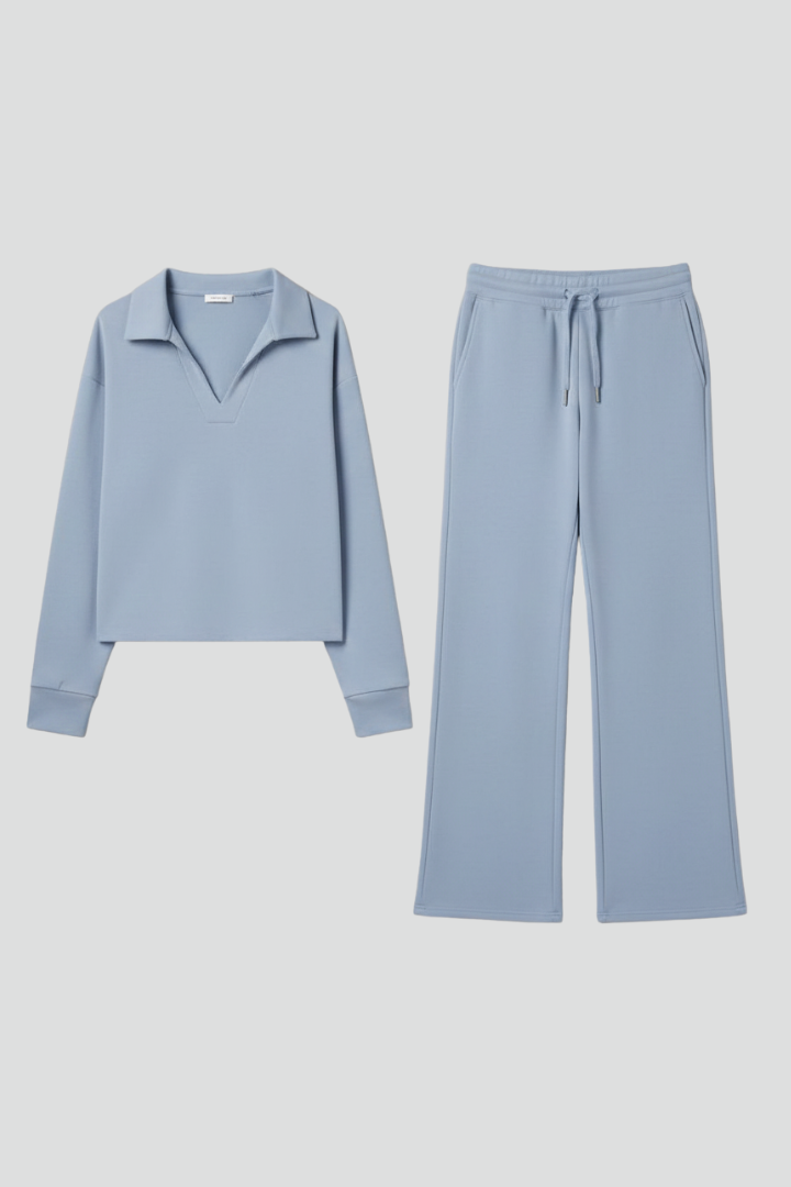 Xena | Women's Two-Piece Set | V-Neck Top Wide-Leg Pants