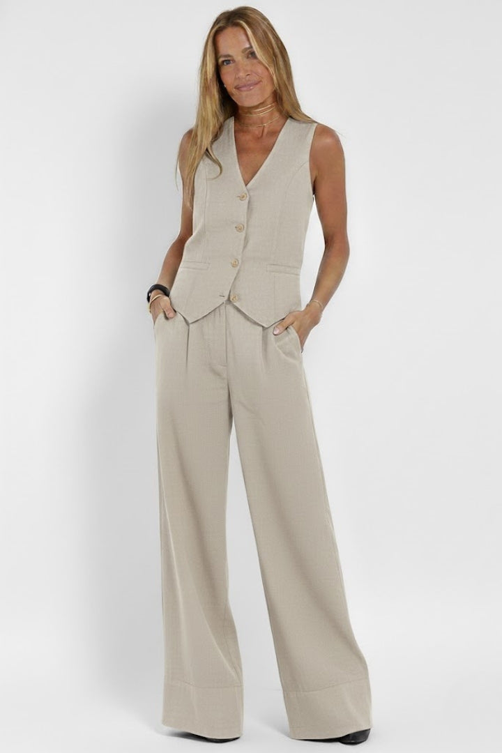 Kaia | Women's Two Piece Set | V-Neck Waistcoat