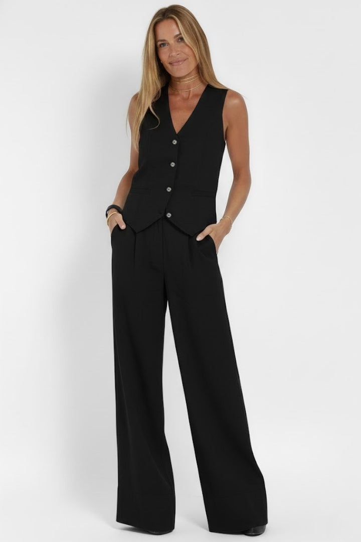 Kaia | Women's Two Piece Set | V-Neck Waistcoat