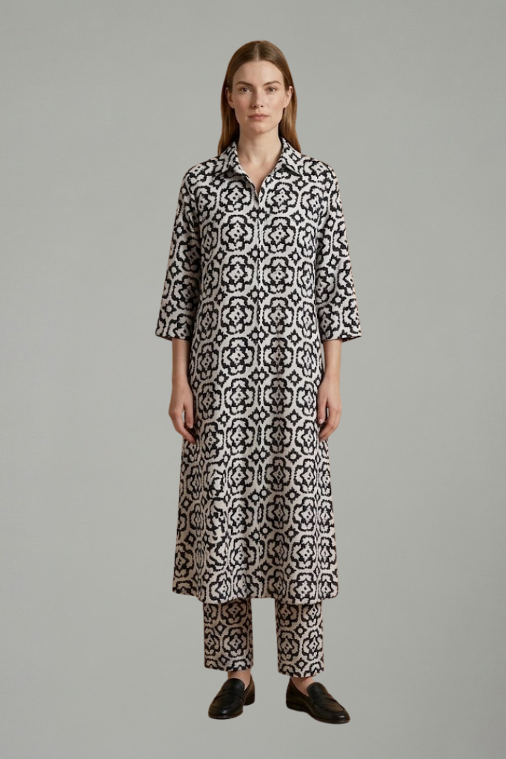 Quinn | Women's Two Piece Set | Geometric Pattern Relaxed Fit